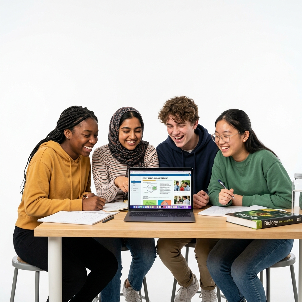 Students studying